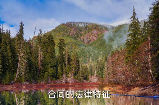 合同的法律特征