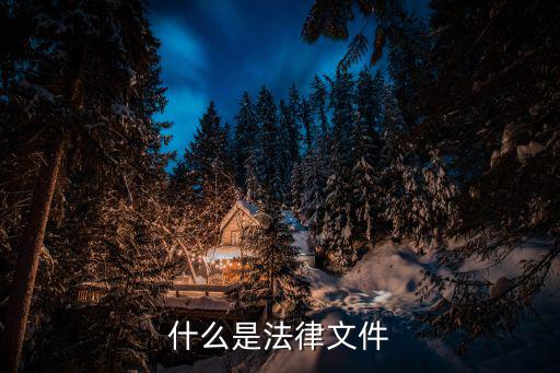 什么是法律文件