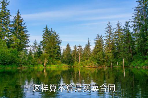 這樣算不算是買(mǎi)賣(mài)合同