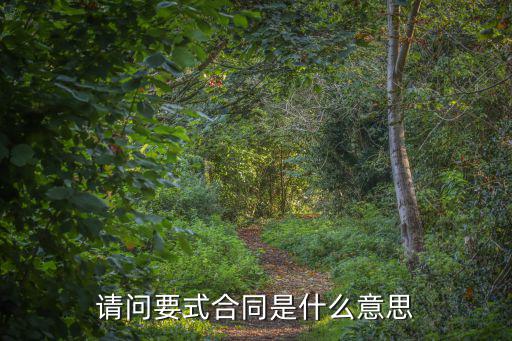 什么是要式法律合同，諾成合同要式合同不要式合同是什么意思