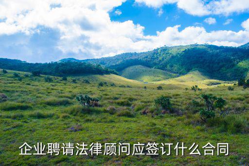 法律顧問合同屬什么合同，企業(yè)聘請(qǐng)法律顧問應(yīng)簽訂什么合同