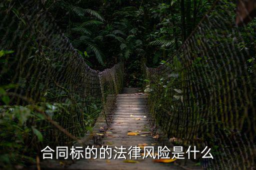 合同標(biāo)的的法律風(fēng)險(xiǎn)是什么