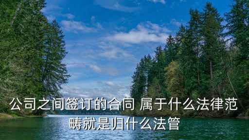公司之間簽訂的合同 屬于什么法律范疇就是歸什么法管
