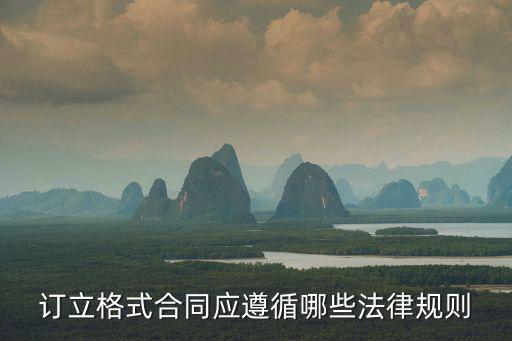 訂立格式合同應(yīng)遵循哪些法律規(guī)則