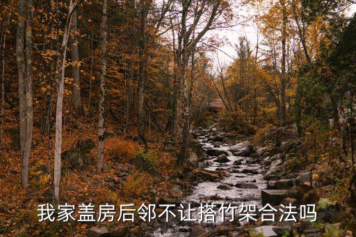 搭竹架合同根據(jù)什么法律，我家蓋房后鄰不讓搭竹架合法嗎