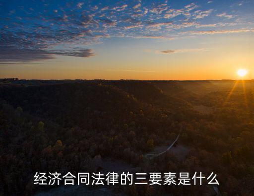 經(jīng)濟(jì)合同適用什么法律，經(jīng)濟(jì)合同法律的三要素是什么