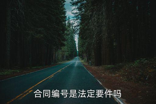 合同編號是法定要件嗎