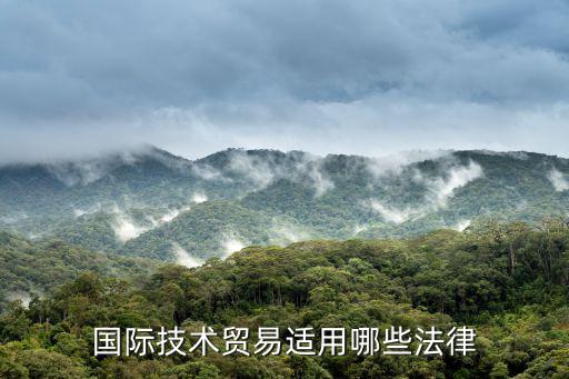 國際技術(shù)貿(mào)易適用哪些法律