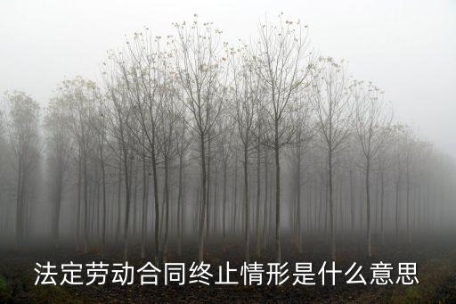 法定勞動合同終止情形是什么意思