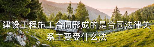 建設(shè)工程施工合同形成的是合同法律關(guān)系主要受什么法