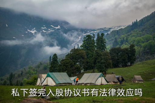 私下簽完入股協(xié)議書有法律效應(yīng)嗎