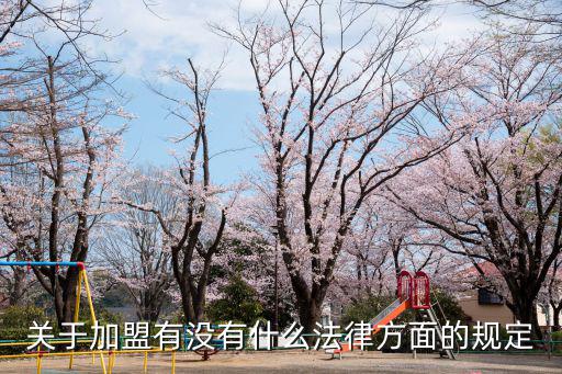 關于加盟有沒有什么法律方面的規(guī)定