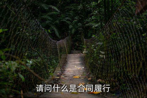請問什么是合同履行