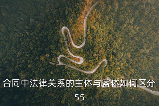 什么叫合同的法律關(guān)系主體，合同中法律關(guān)系的主體與客體如何區(qū)分55