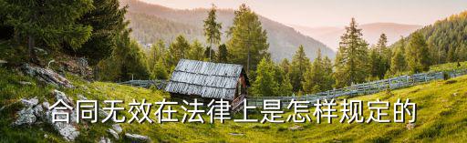 合同無效應(yīng)由什么法律規(guī)定，合同無效在法律上是怎樣規(guī)定的