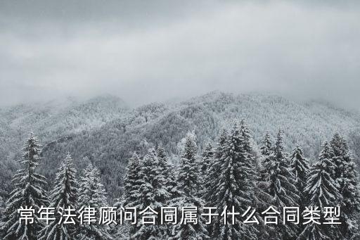 常年法律顧問(wèn)合同屬于什么合同類型