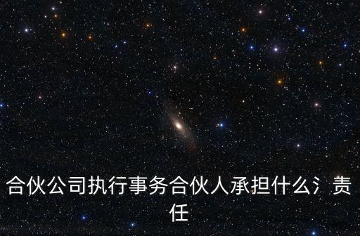 合伙公司執(zhí)行事務(wù)合伙人承擔(dān)什么氵責(zé)任