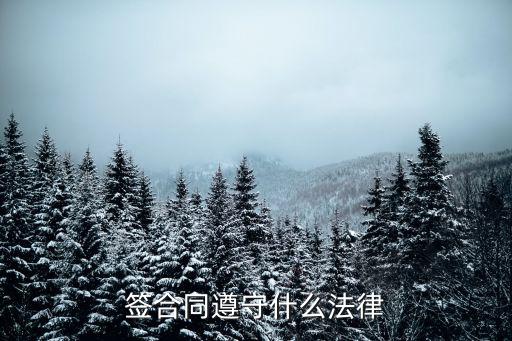 合同簽訂根據(jù)什么法律，簽合同遵守什么法律