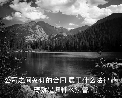 公司之間簽訂的合同 屬于什么法律范疇就是歸什么法管