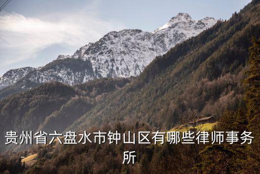 貴州省六盤水市鐘山區(qū)有哪些律師事務(wù)所
