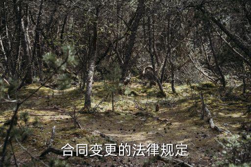 合同變更的法律規(guī)定