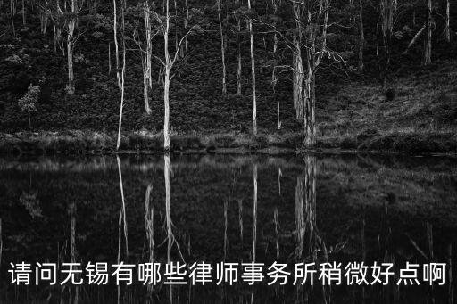 請問無錫有哪些律師事務所稍微好點啊