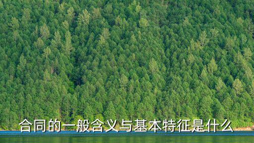 法律定義合同的特征是什么，合同應(yīng)當(dāng)具備哪些特點