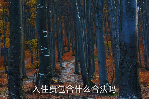 入住費(fèi)包含什么合法嗎