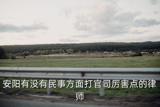 安陽有沒有民事方面打官司厲害點(diǎn)的律師