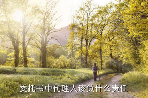 委托書中代理人該負什么責(zé)任