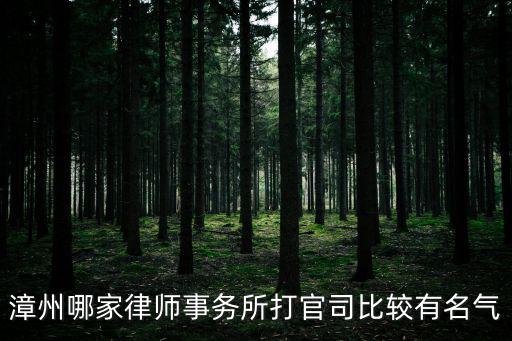 漳州合同法律師哪個好，漳州哪家律師事務(wù)所打官司比較有名氣