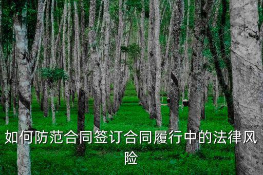 如何防范合同簽訂合同履行中的法律風(fēng)險(xiǎn)