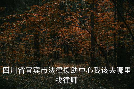 四川省宜賓市法律援助中心我該去哪里找律師