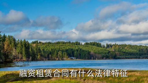 融資租賃合同有什么法律特征