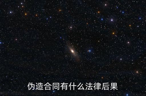 合同造假的法律后果有什么，偽造合同有什么后果