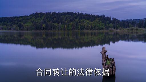 合同轉(zhuǎn)讓的法律依據(jù)