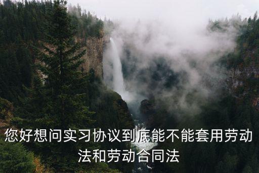 您好想問實習協(xié)議到底能不能套用勞動法和勞動合同法