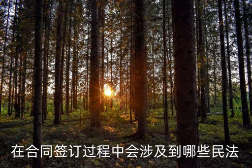 在合同簽訂過(guò)程中會(huì)涉及到哪些民法