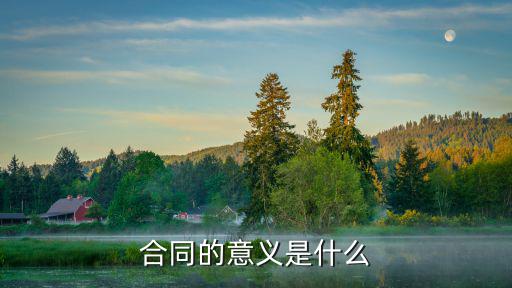 合同 法律意義是什么意思，合同的意義是什么