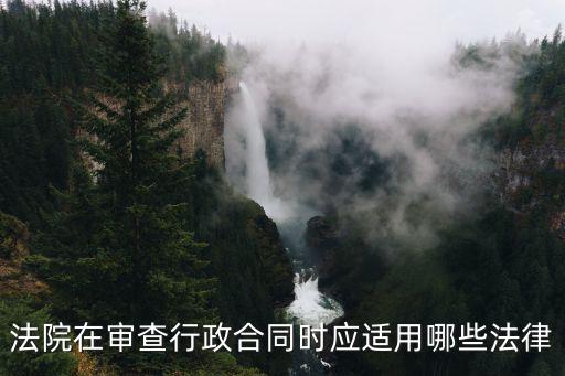合同審查法包括哪個(gè)法律中，法院在審查行政合同時(shí)應(yīng)適用哪些法律