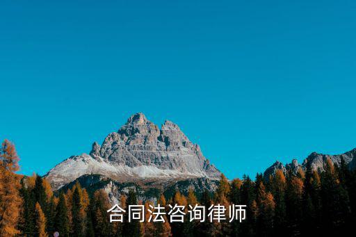 合同法咨詢律師