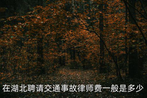 在湖北聘請交通事故律師費(fèi)一般是多少