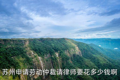 蘇州申請勞動仲裁請律師要花多少錢啊