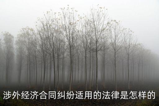 涉外經(jīng)濟(jì)合同糾紛適用的法律是怎樣的