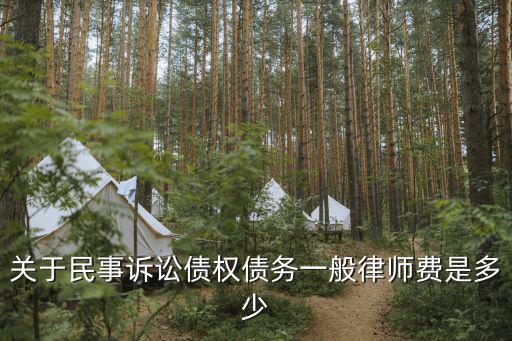 關(guān)于民事訴訟債權(quán)債務(wù)一般律師費(fèi)是多少