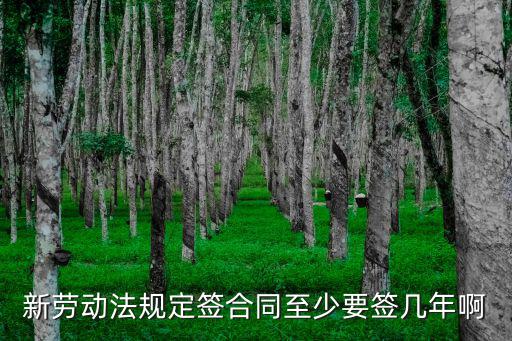 新勞動(dòng)法規(guī)定簽合同至少要簽幾年啊