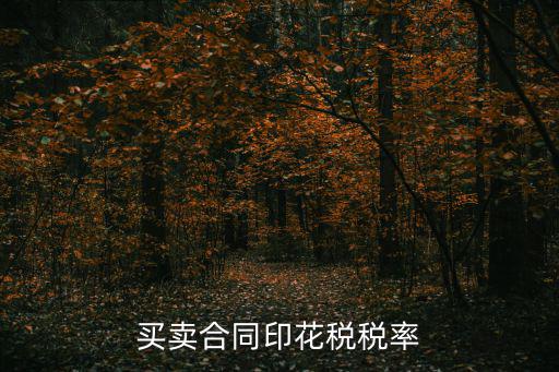買(mǎi)賣(mài)合同印花稅稅率
