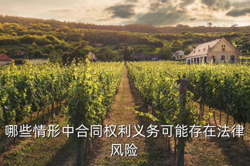哪些情形中合同權(quán)利義務(wù)可能存在法律風(fēng)險(xiǎn)