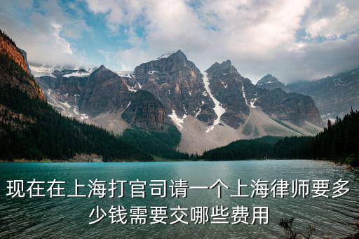 現(xiàn)在在上海打官司請一個上海律師要多少錢需要交哪些費用