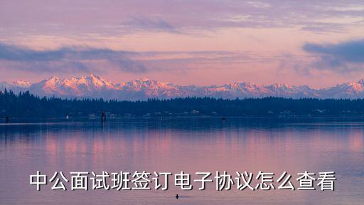 怎么看電子合同，中公面試班簽訂電子協(xié)議怎么查看